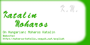 katalin moharos business card